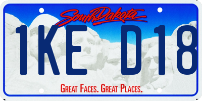 SD license plate 1KED18