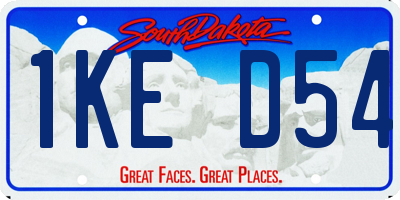 SD license plate 1KED54