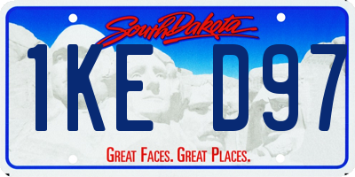 SD license plate 1KED97