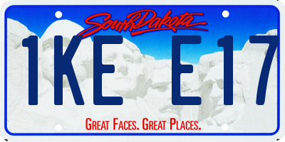 SD license plate 1KEE17