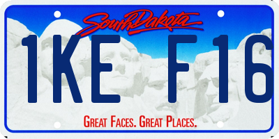 SD license plate 1KEF16