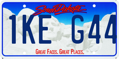 SD license plate 1KEG44