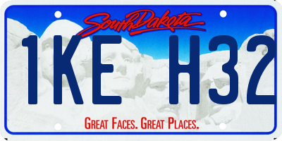 SD license plate 1KEH32