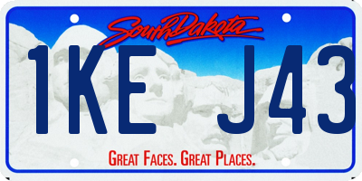SD license plate 1KEJ43