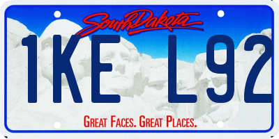 SD license plate 1KEL92