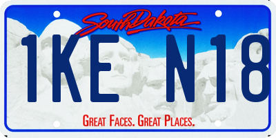 SD license plate 1KEN18