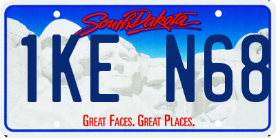 SD license plate 1KEN68