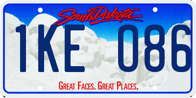 SD license plate 1KEO86