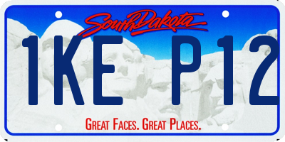 SD license plate 1KEP12