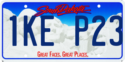 SD license plate 1KEP23