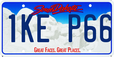 SD license plate 1KEP66