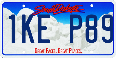SD license plate 1KEP89