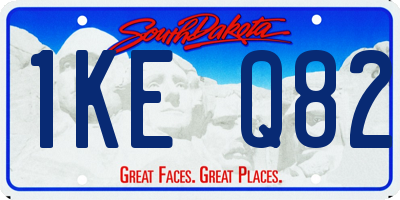 SD license plate 1KEQ82