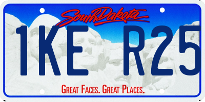 SD license plate 1KER25