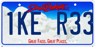 SD license plate 1KER33