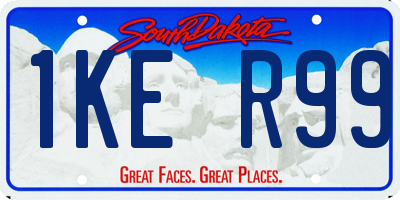 SD license plate 1KER99