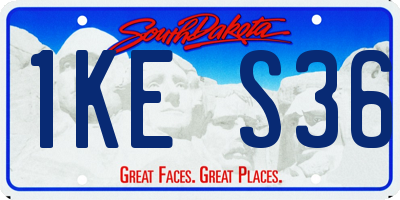 SD license plate 1KES36