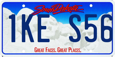 SD license plate 1KES56