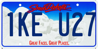 SD license plate 1KEU27
