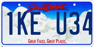 SD license plate 1KEU34