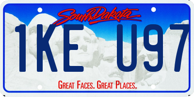 SD license plate 1KEU97
