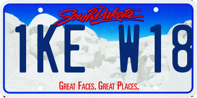 SD license plate 1KEW18