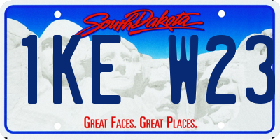 SD license plate 1KEW23