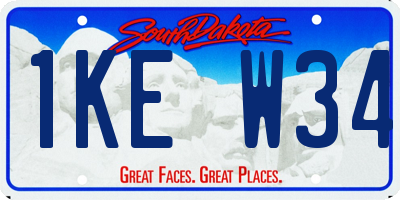 SD license plate 1KEW34