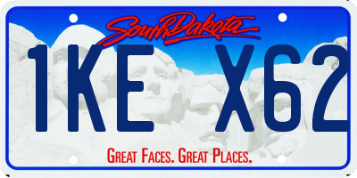 SD license plate 1KEX62