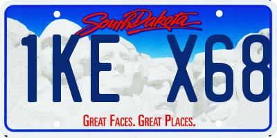 SD license plate 1KEX68