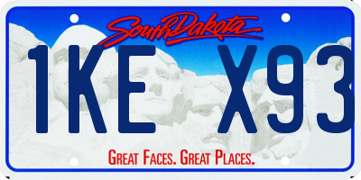 SD license plate 1KEX93
