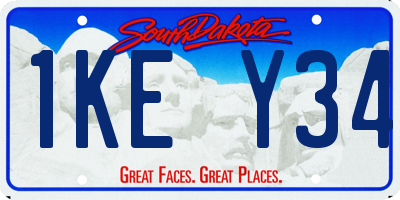 SD license plate 1KEY34