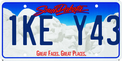 SD license plate 1KEY43