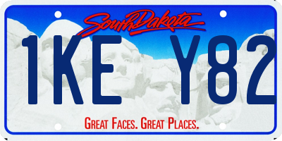 SD license plate 1KEY82