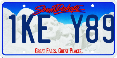 SD license plate 1KEY89