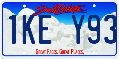 SD license plate 1KEY93
