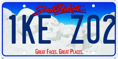 SD license plate 1KEZ02