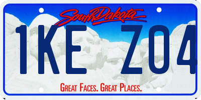 SD license plate 1KEZ04