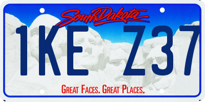 SD license plate 1KEZ37