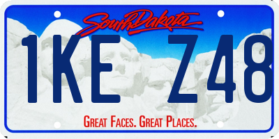SD license plate 1KEZ48