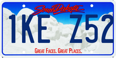 SD license plate 1KEZ52