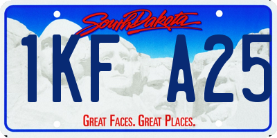 SD license plate 1KFA25
