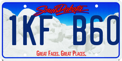 SD license plate 1KFB60