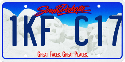 SD license plate 1KFC17