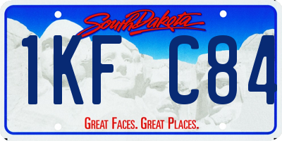 SD license plate 1KFC84