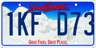 SD license plate 1KFD73
