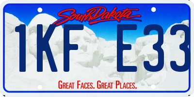 SD license plate 1KFE33