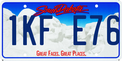 SD license plate 1KFE76