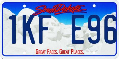 SD license plate 1KFE96