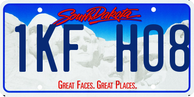SD license plate 1KFH08